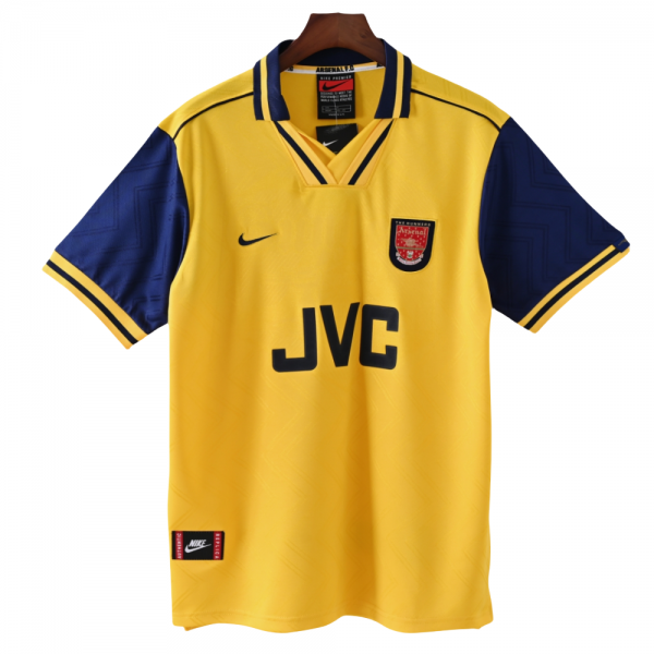 Arsenal FC 96/97 Away Adult Short Sleeve Retro Jerseys-Yellow