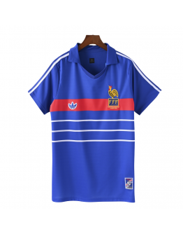 France International Soccer Team 95/96 Home Short Sleeve Retro Jerseys for Football Fans-Blue