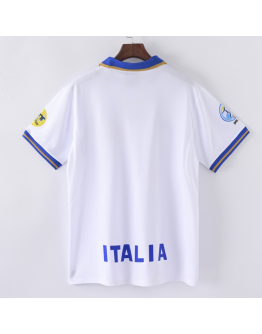 Italy International Soccer Team 1996 Away Short Sleeve Retro Jerseys for Football Fans-White
