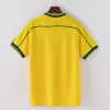 Brazil International Soccer Team 1998 Home Short Sleeve Retro Jerseys for Football Fans-Yellow