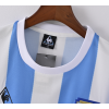 Argentina International Soccer Team 1986 Home Short Sleeve Retro Jerseys for Football Fans-Blue/White