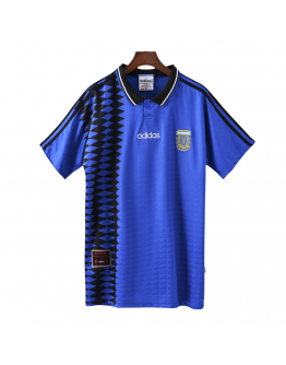 Argentina International Soccer Team 1994 Away Short Sleeve Retro Jerseys for Football Fans-Blue