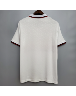 AC Milan FC 93/94 Away Short Sleeve Retro Jerseys for Football Fans-White