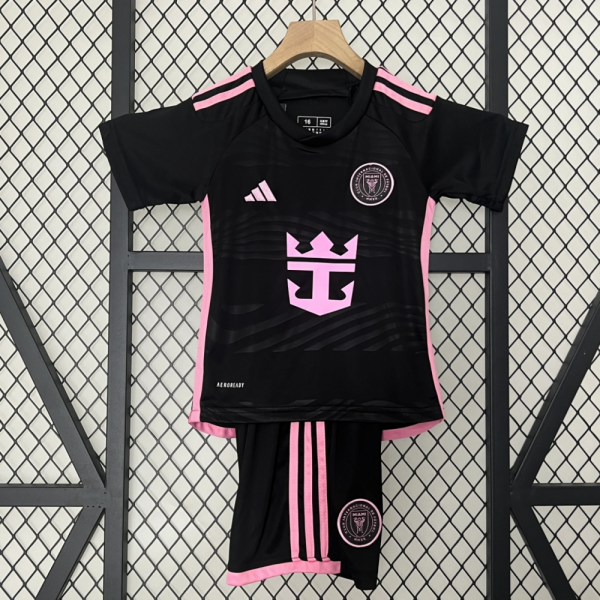 Miami FC 2024/25 Away Kids Apparel Replica Custom Jerseys Youth uniforms - Black