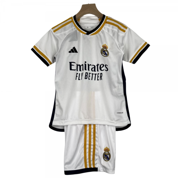 Real Madrid FC 2023/24 Home Kids Apparel Replica Custom Jerseys Youth uniforms - White
