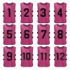 12 Pack Scrimmage Team Soccer Pinnies Vests Jerseys with Belt, Basketball Football Practice Jerseys for Men, Team Training Practice Vests Pinnies for Sports Youth and Adult