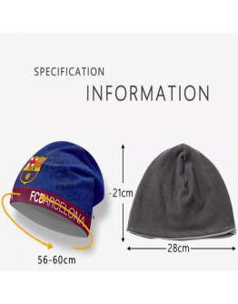 Unisex Beanie for Men and Women Fleece Hat Winter Beanies For Soccer Fans with FC Logo