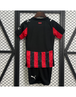 AC Milan FC 2025/26 Home Kids Apparel Replica Custom Jerseys Youth uniforms - Red