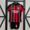 AC Milan FC 2025/26 Home Kids Apparel Replica Custom Jerseys Youth uniforms - Red