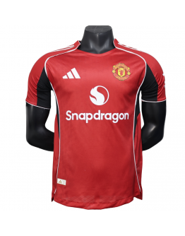 Manchester United 2025/26 Home Replica Custom Jersey Football Jersey- Red