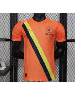 Manchester City 2025/26 Away Replica Custom Jerseys for Manchester City Fans - Orange