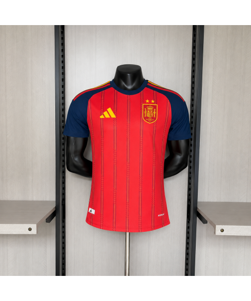 Spain 2026/27 World Cup Two Stars FIFA Champion Jerseys Replica Jerseys Custom Kids Football Jerseys