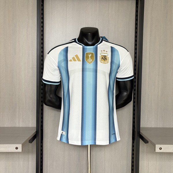 Argentina 2026/27 World Cup Home Replica Custom Jersey Jerseys-White