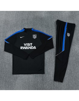 2026/27 Atletico Madrid Tracksuits Long Sleeve Soccer Training Uniforms- Black