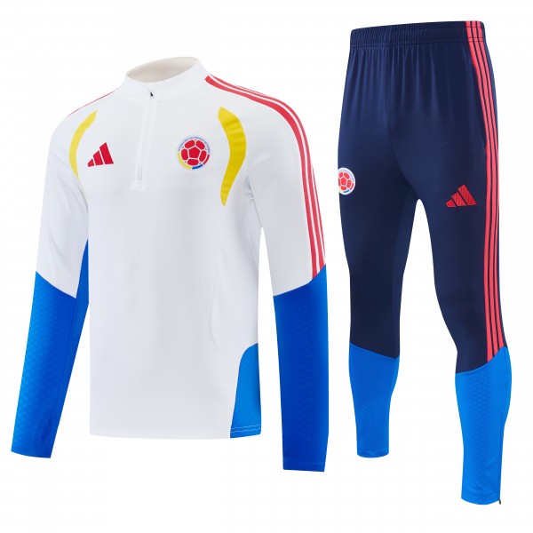 2026/27 Colombia Half Zip Tracksuits Long Sleeve Soccer Training Uniforms