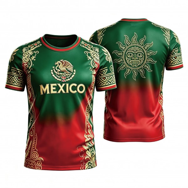 Unique Design Soccer Jerseys Mexican Aztec Culture Jerseys